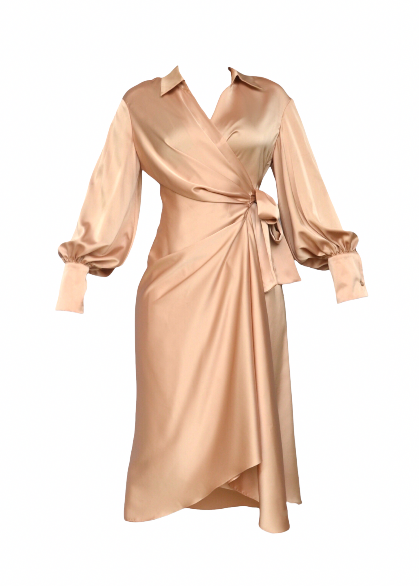 Myra wrap dress gold