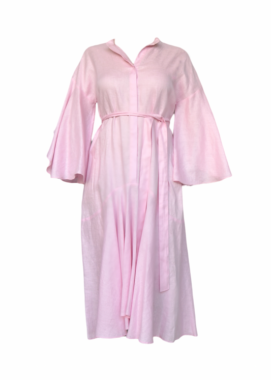 Noa Linen Dress Pink